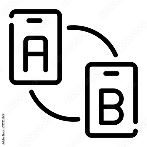 ab testing line icon