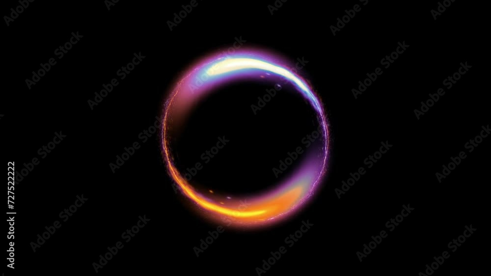 Number technology changes with glowing neon circles on black background. Number technology changes with glowing neon circles on black background.