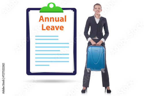 Concept of annual vacation and leave #727522262