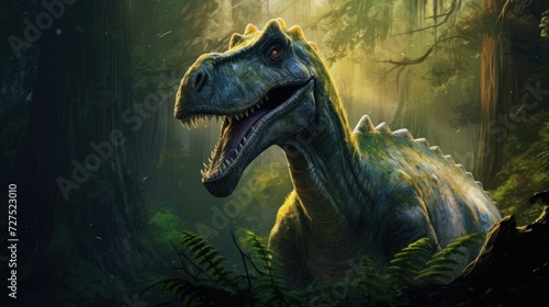 Close-up view of a prehistoric dinosaur. Photorealistic. © Joyce