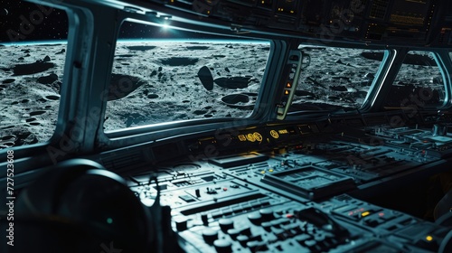 Wallpaper Mural Beautiful view of space from inside of a spaceship. Torontodigital.ca