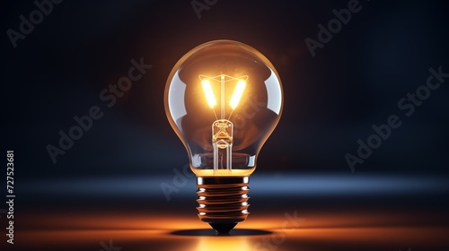 Bright warm light bulb concept. Created by AI