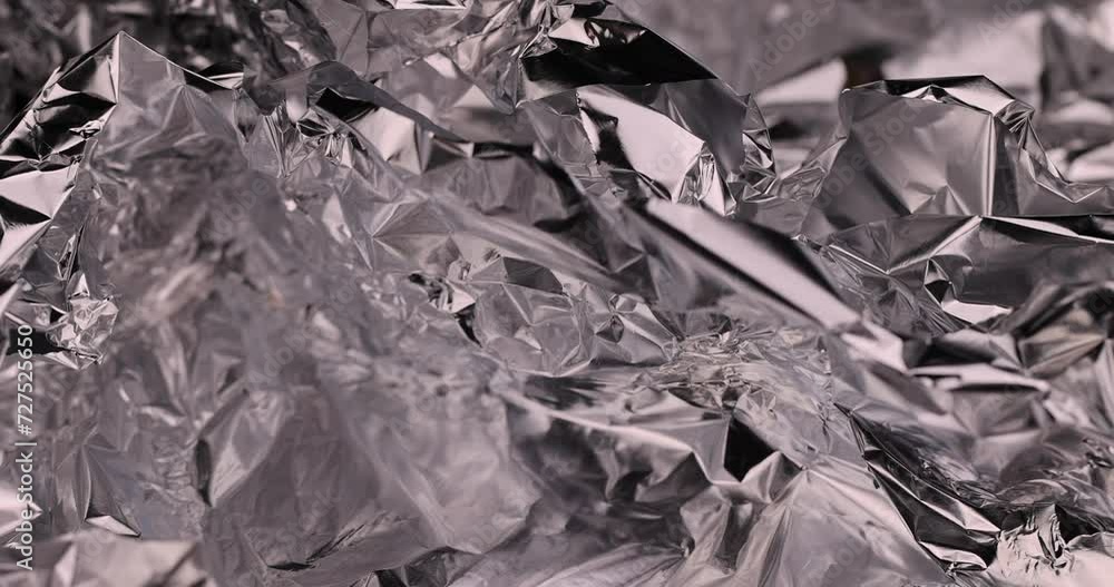 crumpled Aluminum Foil for Food, Silver Aluminum Foil Used in Cooking crumpled Aluminum Foil for Food, Silver Aluminum Foil Used in Cooking