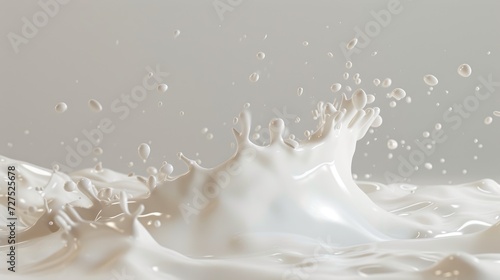 splash of milk with clipping path, a visual treat for designers, Ai Generated.