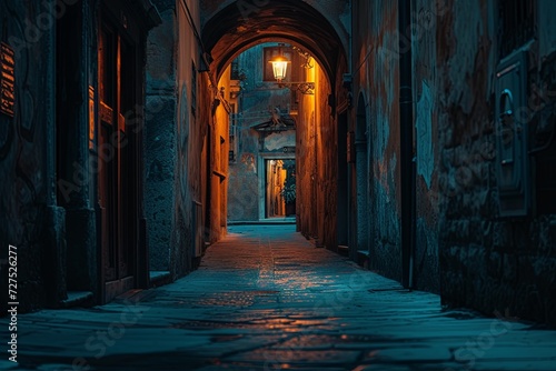 Mysterious Alley: The Enigmatic Path of Illuminated Whispers