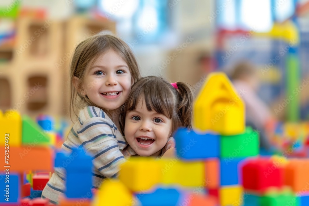Children Engage in Creative Play at Kindergarten. Children Engage in Creative Play at Kindergarten.