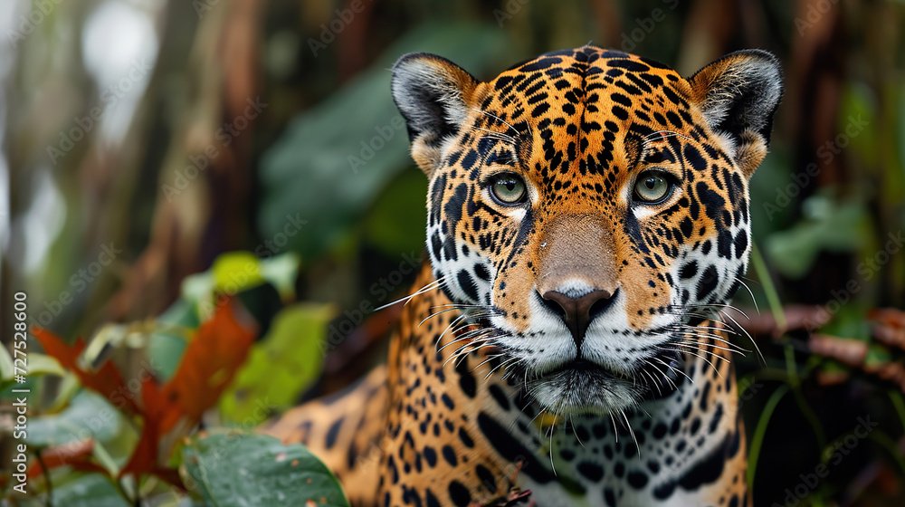 Obraz premium American jaguar on Wild nature in the Pantanal