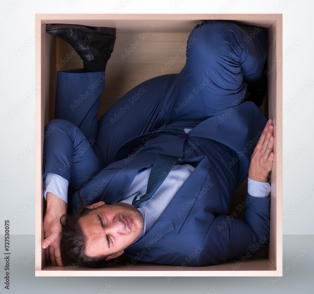 Employee working in tight space