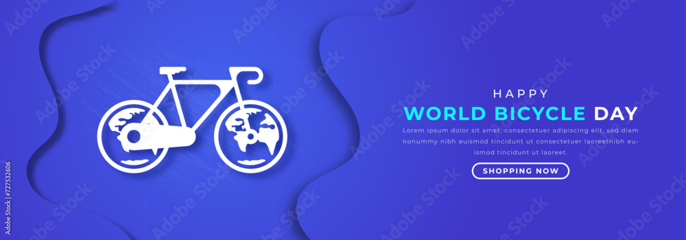 World Bicycle Day Paper cut style Vector Design Illustration for Background, Poster, Banner, Advertising, Greeting Card World Bicycle Day Paper cut style Vector Design Illustration for Background, Poster, Banner, Advertising, Greeting Card