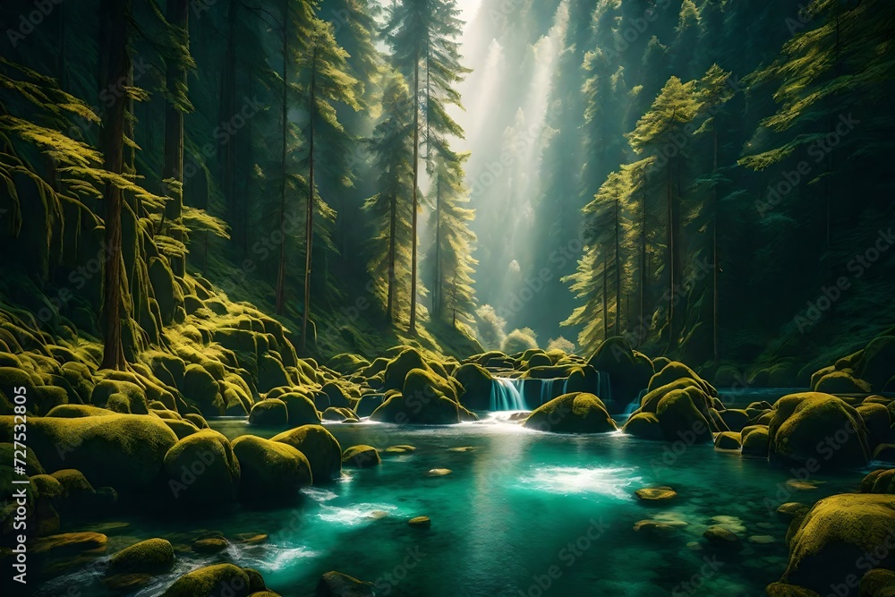 Most beautiful nature wallpapers, textures and backgrounds Generative Ai Technology