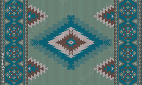 American tribal ethnic native pattern.Traditional Navajo,Aztec,Apache,Southwest and Mexican style fabric pattern.Abstract vector motifs pattern.For fabric,clothing,blanket,carpet,woven,wrap,decoration