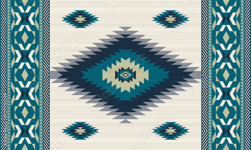 American tribal ethnic native pattern.Traditional Navajo,Aztec,Apache,Southwest and Mexican style fabric pattern.Abstract vector motifs pattern.For fabric,clothing,blanket,carpet,woven,wrap,decoration