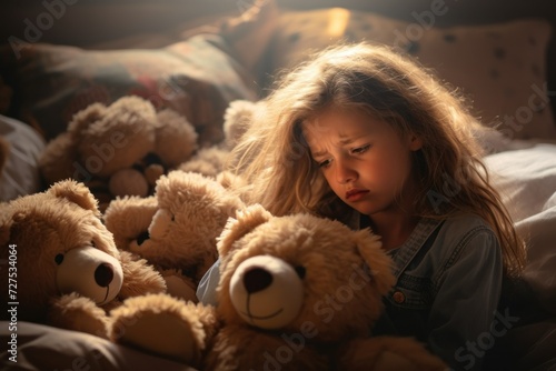 Young girl sad in a bedroom © Wanderson-oliveira