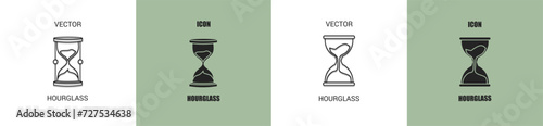 Hourglass icon line. Hourglass vector illustration.