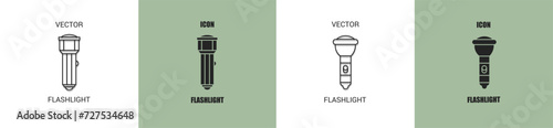 Flashlight icon line. Flashlight vector illustration.