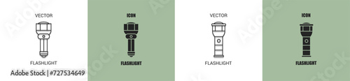 Flashlight icon line. Flashlight vector illustration.