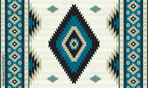 American tribal ethnic native pattern.Traditional Navajo,Aztec,Apache,Southwest and Mexican style fabric pattern.Abstract vector motifs pattern.For fabric,clothing,blanket,carpet,woven,wrap,decoration
