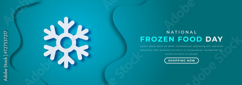 National Frozen Food Day Paper cut style Vector Design Illustration for Background, Poster, Banner, Advertising, Greeting Card