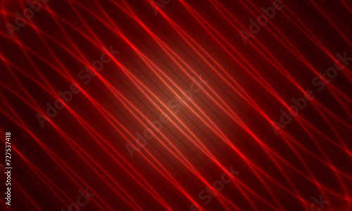 Abstract glowing neon red lights stripe line background. vibrant diagonal shiny light.
