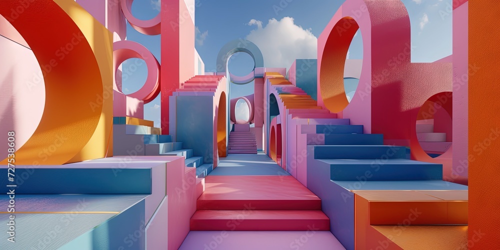 Colorful obstacle course Colorful obstacle course