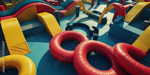 Colorful obstacle course 