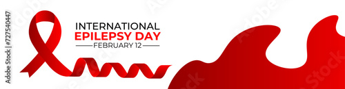 International Epilepsy Day vector. epilepsy awareness ribbon vector isolated on a white background. The second Monday of February each year. Important day. banner, cover, poster, card, flyer, ADS.