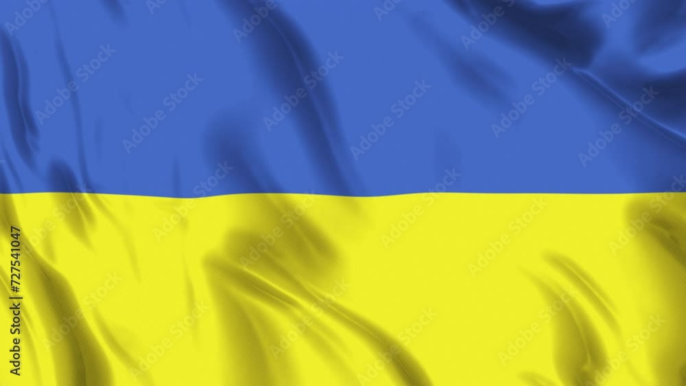 Ukraine Flag Waving Loop