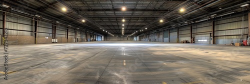 Interior of an empty warehouse space