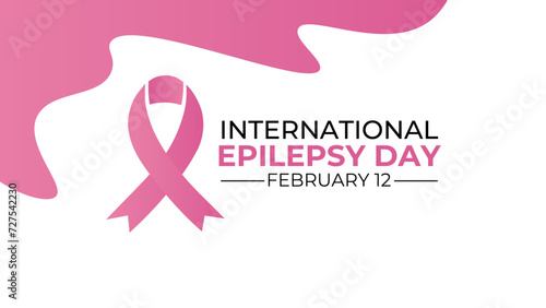 Vector illustration on the theme of International Epilepsy Day.  It ,s understanding and awareness of epilepsy. Banner, cover, brochure, flyer, website, backdrop, poster, card, background design.