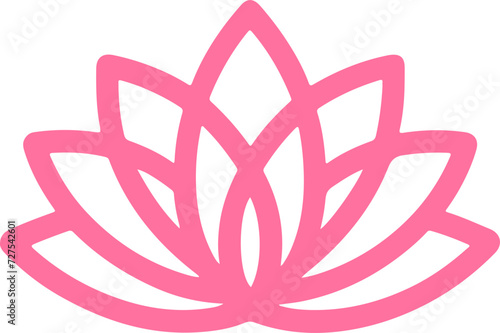 pink lotus flower logo icon