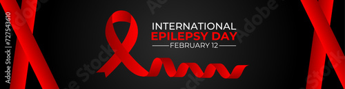International Epilepsy Day is observed every year in February 12. Vector illustration on the theme of International Epilepsy Day. Template for banner, cover, poster, card, poster with background