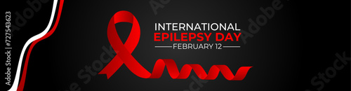 International Epilepsy Day is observed every year in February 12. Vector illustration on the theme of International Epilepsy Day. Template for banner, cover, poster, card, poster with background