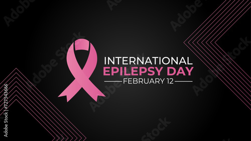 International Epilepsy Day is observed every year in February 12. Vector illustration on the theme of International Epilepsy Day. Template for banner, cover, poster, card, poster with background