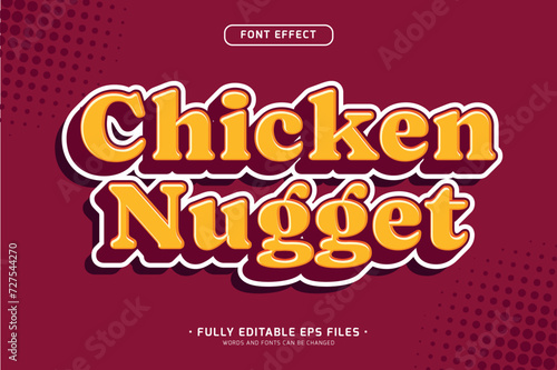 doodle style chicken nugget text effect