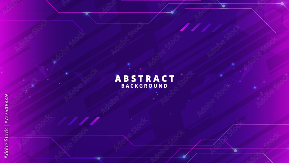 Obraz premium Gradient Digital technology background. Network connection dots and lines. Futuristic background for various design projects such as websites, presentations, print materials, social media posts