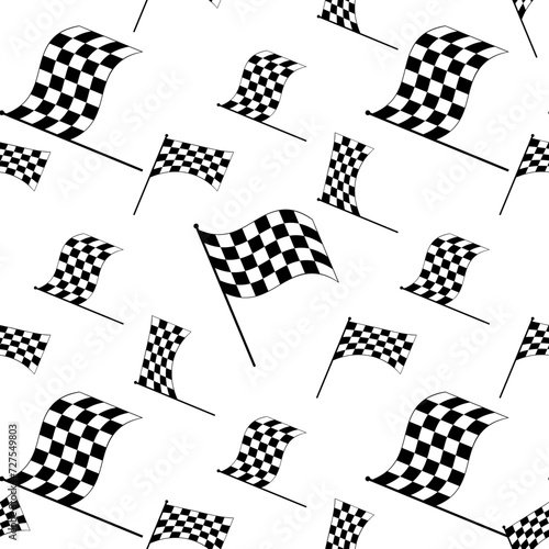 Race Flag Seamless Pattern, Vinyl Ready