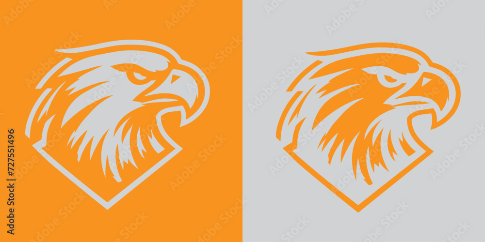 Obraz premium Eagle head logo vector illustration