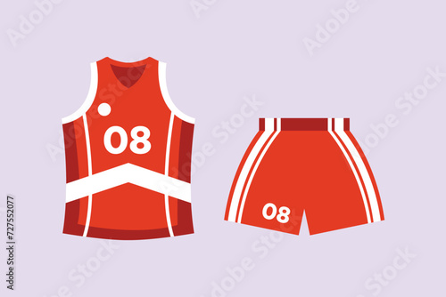 Basket ball concept. Colored flat vector illustration isolated.