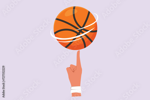 Basket ball concept. Colored flat vector illustration isolated.