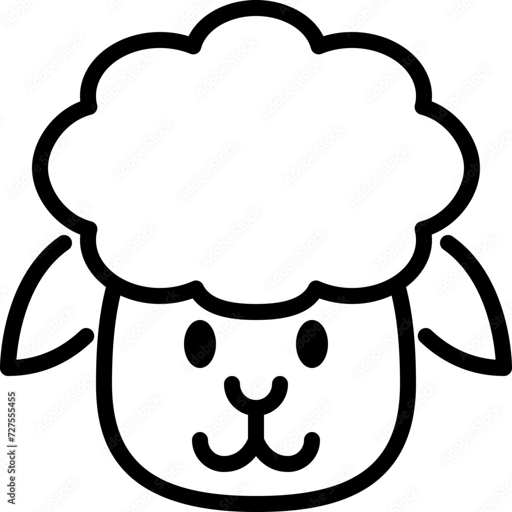 lamb outline icon lamb outline icon