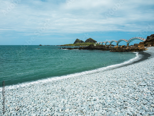 he renowned attraction in Taitung, Taiwan, the scenic beauty of Sanxiantai. photo
