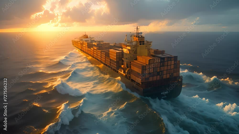 container ship is a cargo ship that carries all of its load in trucksize intermodal containers