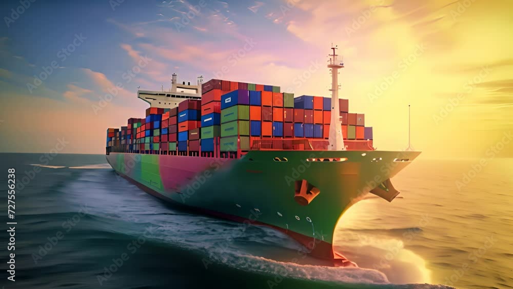 container ship is a cargo ship that carries all of its load in trucksize intermodal containers