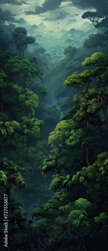 a thick and green lush forest  © PixelPulse