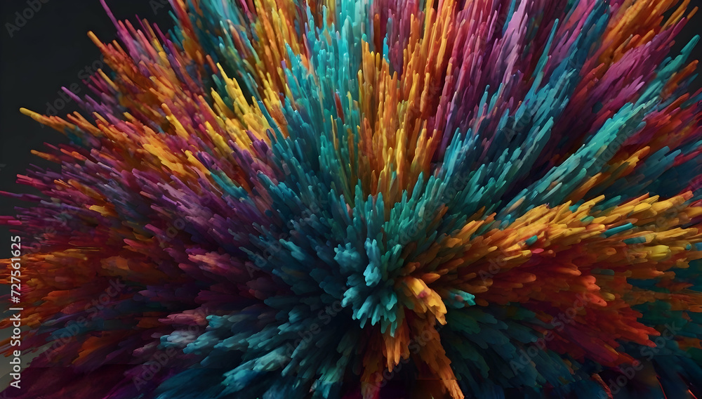 Obraz premium Mesmerizing 3D Abstract Multicolor Visualization