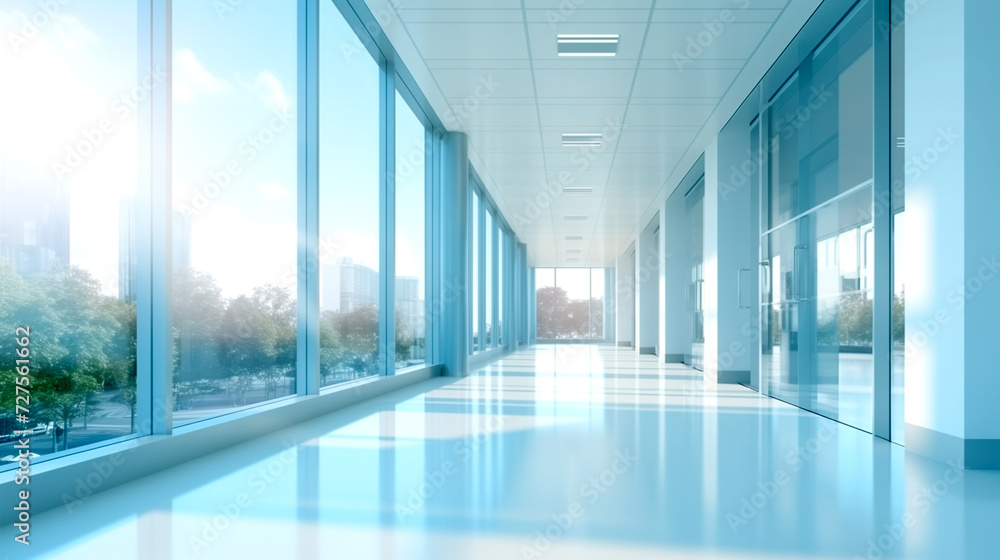 Empty interior of a modern office building. Empty interior of a modern office building.