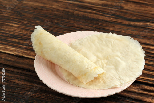 Kulit Lumpia, Spring Roll Skin for Chinese Snack. photo