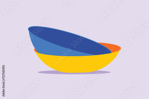 Kitchen utensils concept. Colored flat vector illustration isolated.