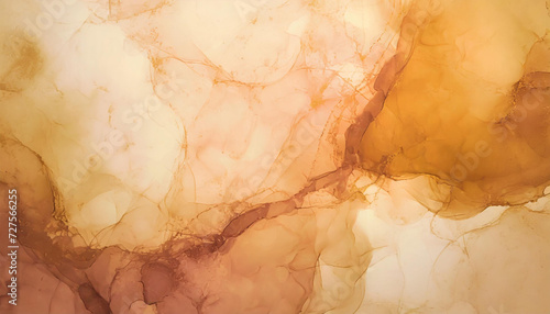 Abstract pale brown alcohol ink art background