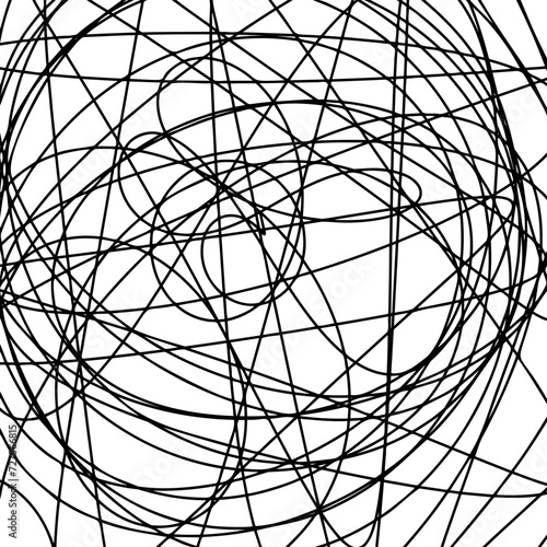 Scribble lines hand drawn seamless pattern.